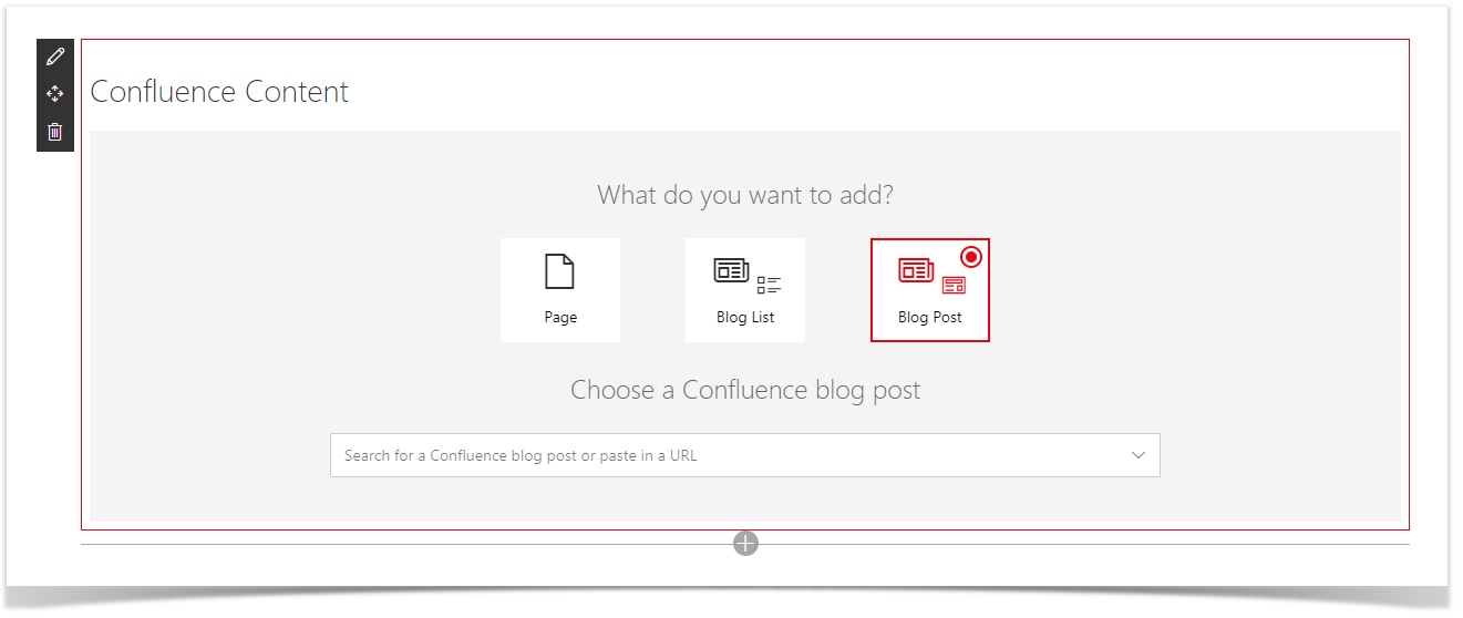 Confluence content options